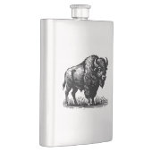 Buffle De Bison Américain Sur Une Flacon En Acier  (Droite)
