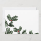 Buffle de Noël moderne plaid vacances carte photo (Dos)