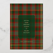 Buffle de vacances en or simple Plaid Noël (Recto)