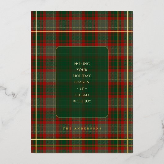 Buffle de vacances en or simple Plaid Noël (Recto)