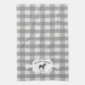 Buffle gris Plaid Farm Horse Serviette de cuisine (Vertical)