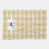 Buffle Jaune Plaid Farm Horse Serviette de cuisine (Horizontal)