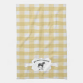 Buffle Jaune Plaid Farm Horse Serviette de cuisine (Vertical)