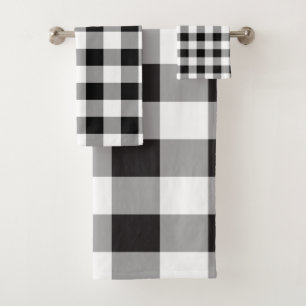 Buffle noir et blanc Plaid Motif moderne