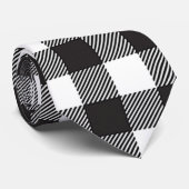 Buffle noir et blanc plaqué Cravate masculine (Roulé)