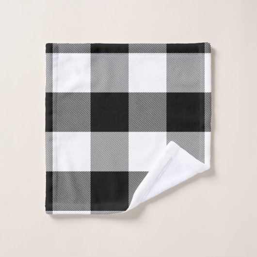 Buffle noir et blanc rustique serviette de bain pl (Gant de toilette)