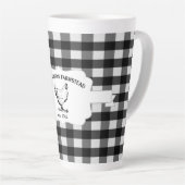 Buffle noir Plaid Farm Poulet Latte Mug (Angle droit)