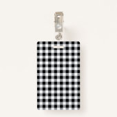 Buffle noir plaqué avec badge de passe Hall Citrou (Dos avec clip)