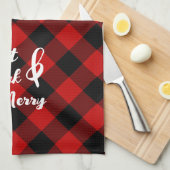 Buffle noir rouge En vichy vérifier serviettes de  (Quart Plié)