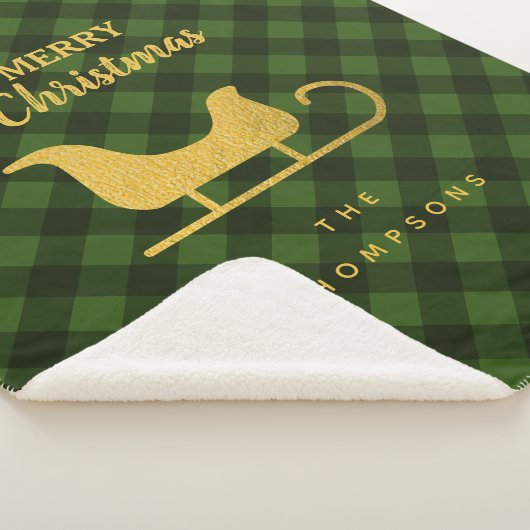 Buffle noir vert de Noël Plaid Père Noël Sleigh (3/4)