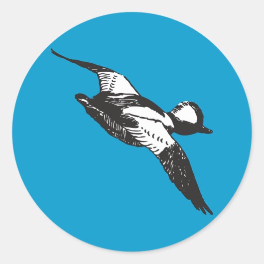 Bufflehead Sketch Ronde Sticker (Voorkant)