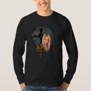 Buffy the Vampire Slayer Y2K Kruis Patroon TV Seri T-shirt