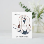 Buford het briefkaart van de basset hound (Staand voorkant)