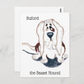 Buford la carte postale du basset hound (Devant / Derrière)
