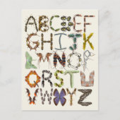 Bug Alphabet - Insect thema Kinder kunst Briefkaart (Voorkant)