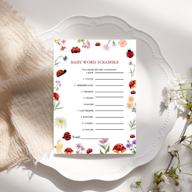 Bug Baby woord scramble baby shower spel (Creator heeft geüpload)