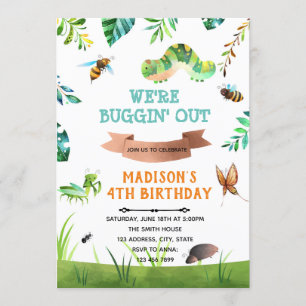 Bug Birthday Uitnodiging