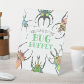 Bug Buffet Party voedsellijst top Reclamebord Met Voetstuk (Insitu)