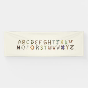 Bug Decor Insect of Bug Alfabet Educatief Spandoek