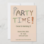 Bug en Insect thema Feest Kinderen Creepy Craw Kaart (Voorkant)