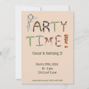 Bug en Insect thema Feest Kinderen Griezelige Krui Kaart