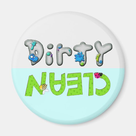 Bug en kiem schone vuile vaatwasser magneet (Voorkant)