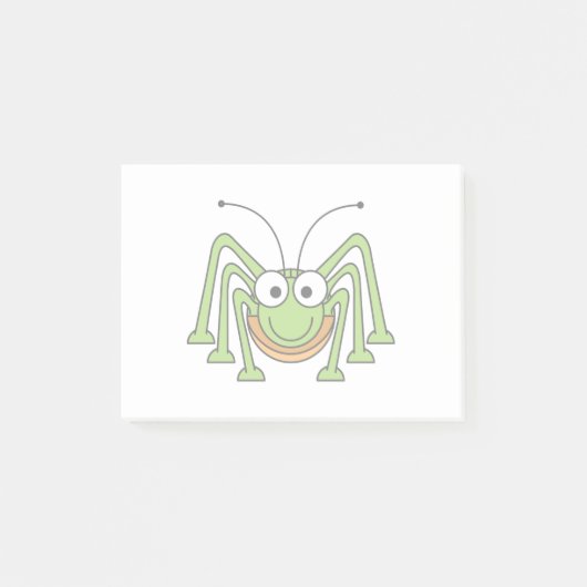 Bug Eyed Grasshopper Cartoon Post-it® Notes (Voorkant)