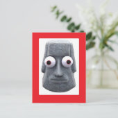 Bug-Eyed Moai'd Novelty Briefkaart (Staand voorkant)