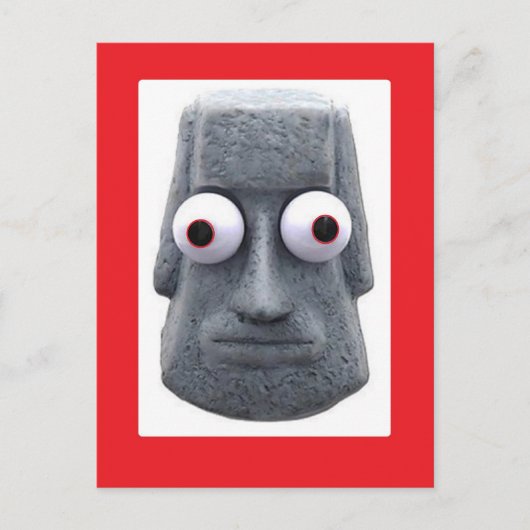 Bug-Eyed Moai'd Novelty Briefkaart (Voorkant)