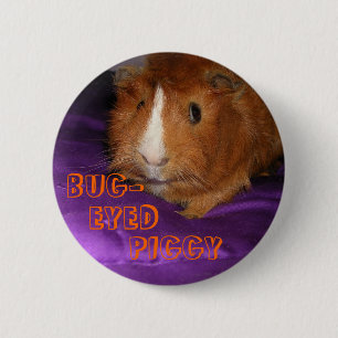Bug-Eyed Piggy Guinee-Button Ronde Button 5,7 Cm