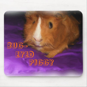 BUG-EYED PIGGY Guinee Pig Mousepad Muismat