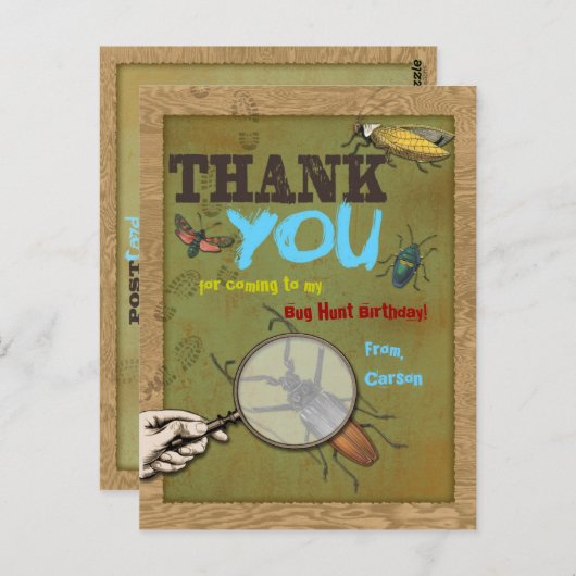 Bug Hunt Bedankt Briefkaart (Voorkant / Achterkant)