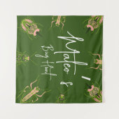 Bug Hunt Insect Verjaardag Hand Getekend Feestje  Wandkleed (Voorkant (horizontaal))