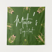 Bug Hunt Insect Verjaardag Handgetekend Feestje Wandkleed (Voorkant)