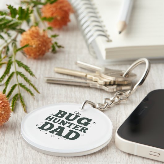 Bug Hunter Dad Sleutelhanger – Cool Custom Gift (Voorkant Rechts)
