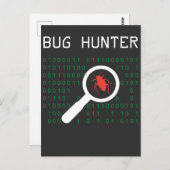 Bug Hunter foutcoder Computer Developer IT Admin Briefkaart (Voorkant / Achterkant)