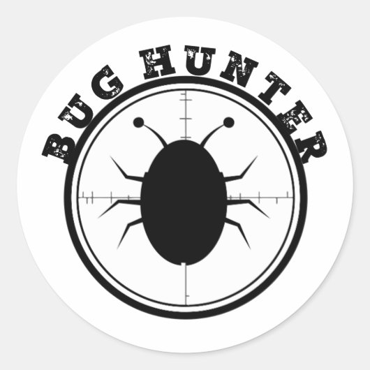 Bug hunter voor cybersecurity specialist ronde sticker (Voorkant)