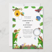 Bug Insect Boy Birthday Invitation (Devant)