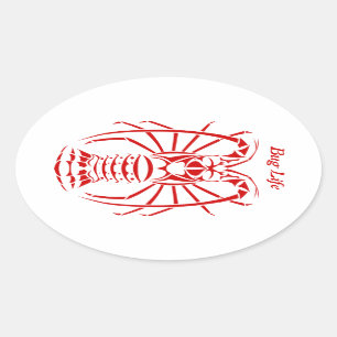 Bug Life Spiny Lobster Decal Ovale Sticker
