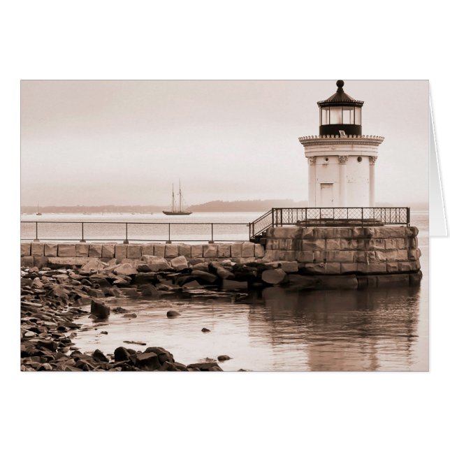 Bug Light, Portland Breakwater Light Card (Devant horizontal)