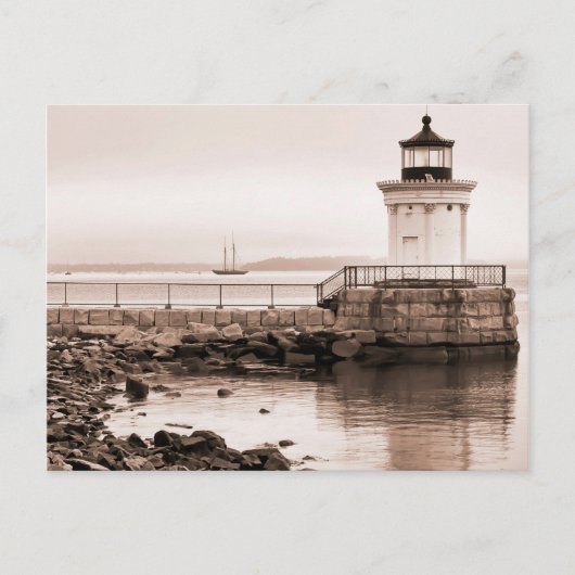 Bug Light, Portland Breakwater Light Carte postale (Devant)