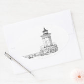 Bug Light Sketch Ovale Sticker (Envelop)
