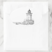 Bug Light Sketch Ovale Sticker (Tas)