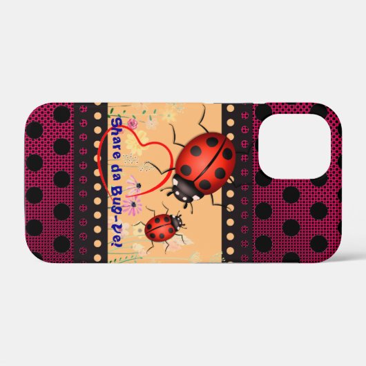 Bug Lucky Ladybug Hoesje-Mate iPhone Case (Achterkant (horizontaal))