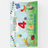 Bug Party Anniversaire mignon Bannière colorée (Vertical)