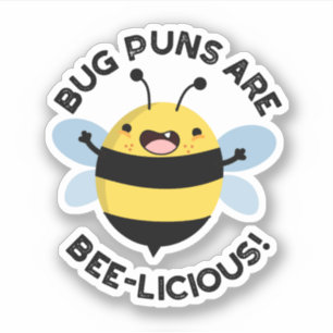Bug puns zijn bijenlekkernij grappige bijen woords sticker