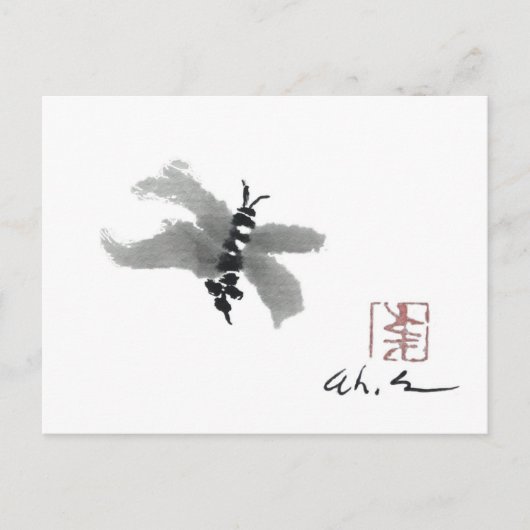Bug, Sumi-e van Andrea Erickson Briefkaart (Voorkant)
