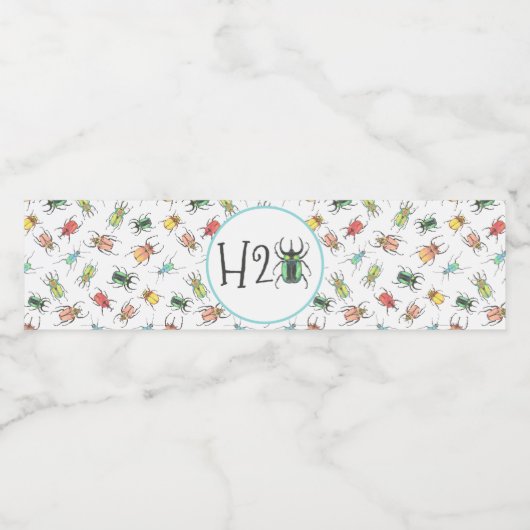 Bug Thaise Partij H2O Waterfles Etiket (Enkel label)