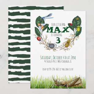 Bug Thème Anniversaire Fête Invitation