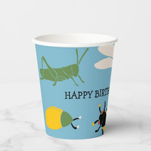 Bug Theme Party Gepersonaliseerd Papieren Bekers (Voorkant)